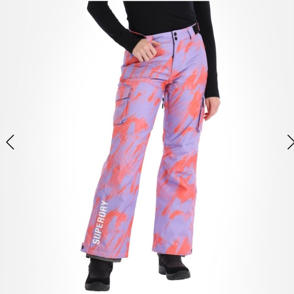 Superdry Womens Rescue Pant Brush Camo Lilac Snow Ski Pants W5110108A 7MK NEW